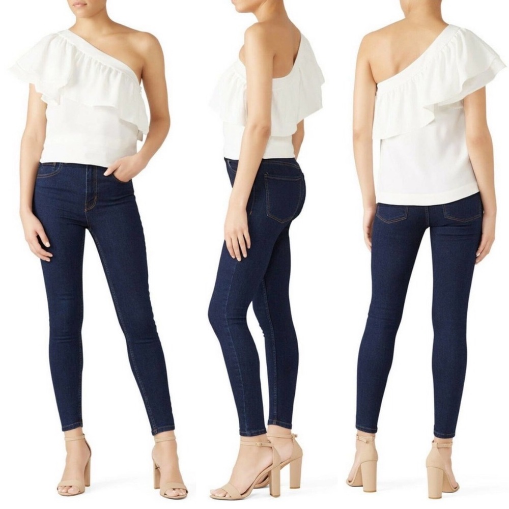 NWT Trina Turk Mayreau One Shoulder Ruffle Top